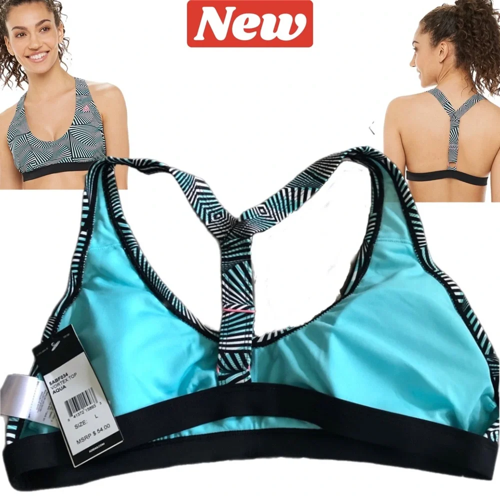 🆕 Adidas Vortex T-back Bikini Top size large